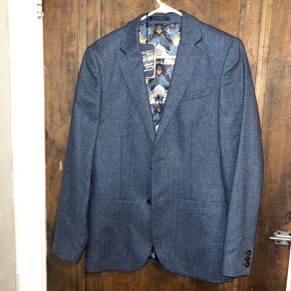 Size 2 men’s blazer Ted  baker  color blue